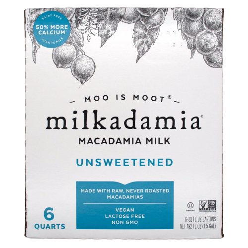 milkadamia Macadamia Milk milkadamia Unsweetened 32 Fl Oz-6 Count