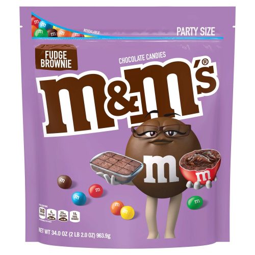 M&M's Chocolate Candies Meltable M&M's Fudge Brownie 34 Ounce 