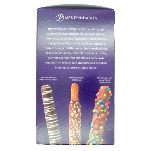 mrs prindables chocolate and caramel dipped pretzels rods meltable mrs prindables 189115