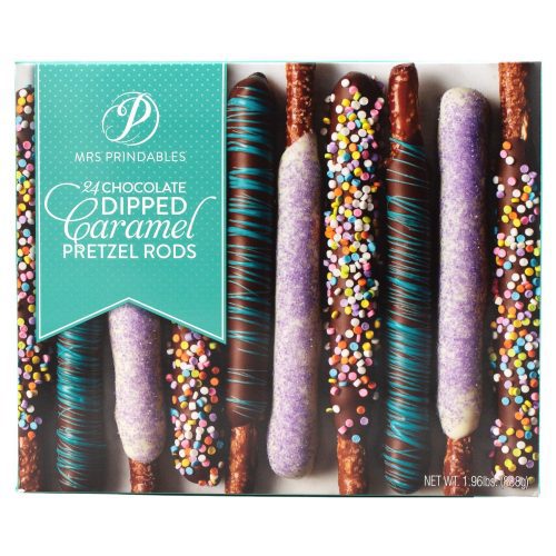 mrs prindables chocolate dipped caramel pretzels rods meltable mrs prindables 968853