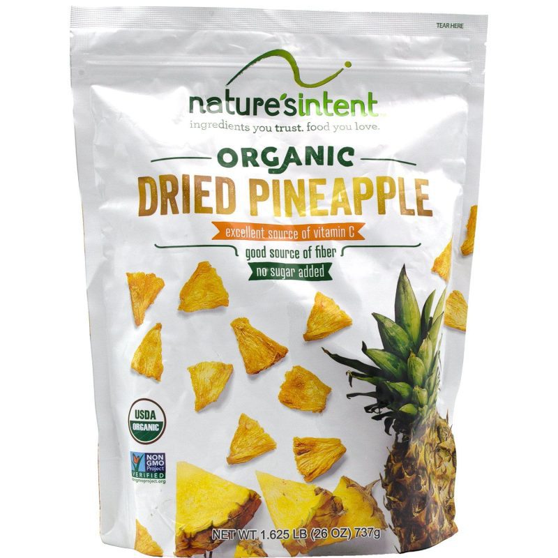 Nature's Intent Organic Dried Pineapple Nature's Intent 26 Ounce