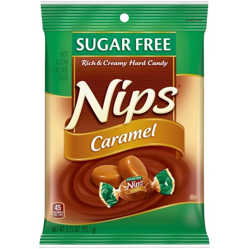 Nips Candies Nips Sugar Free Caramel 3.25 Ounce