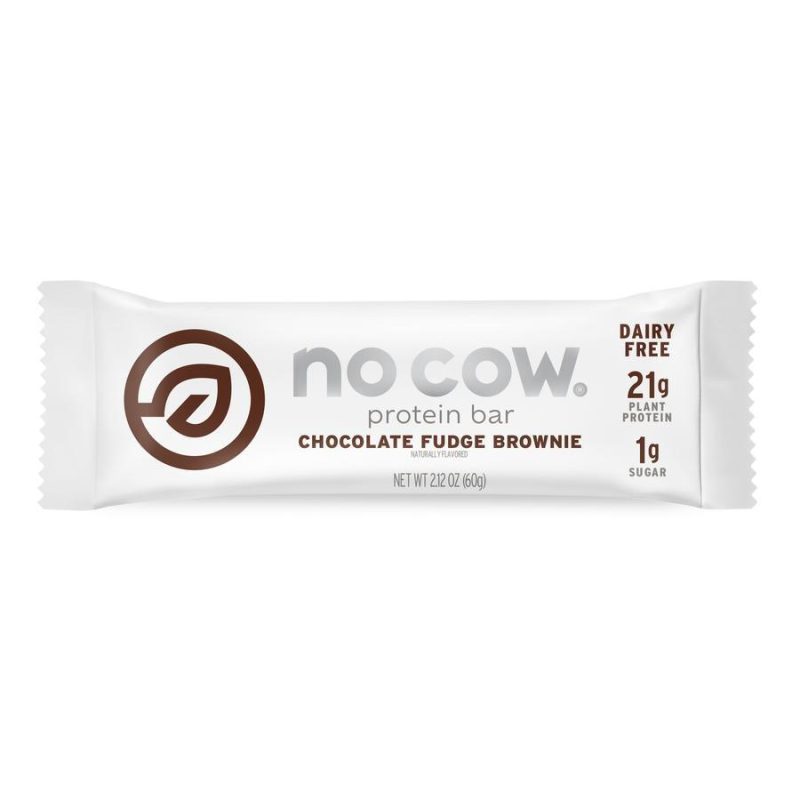 No Cow Plant Based Protein Bars No Cow Chocolate Fudge Brownie 2.12 Ounce