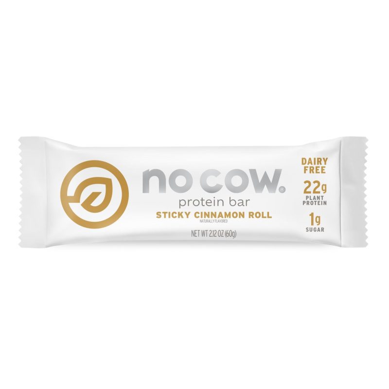 No Cow Plant Based Protein Bars No Cow Sticky Cinnamon Roll 2.12 Ounce