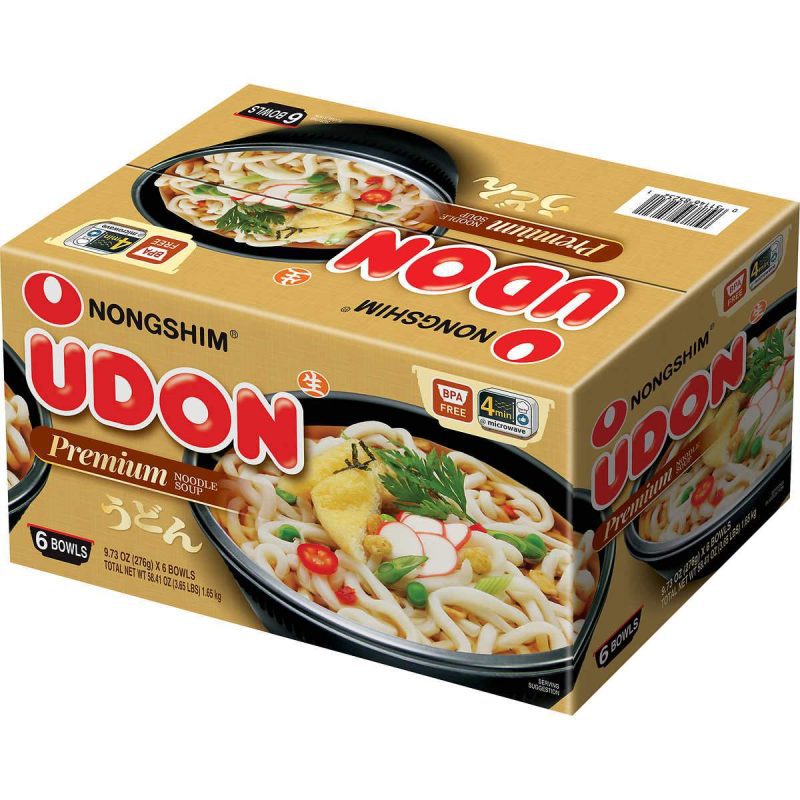 Nongshim Japanese Style Udon Premium Noodle Soup Nongshim 9.73 Ounce-6 Count