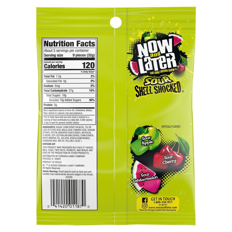 now later shell shocked fruit chewy bites candy now later 997988