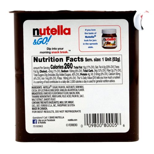 nutella go snack pack nutella 582321