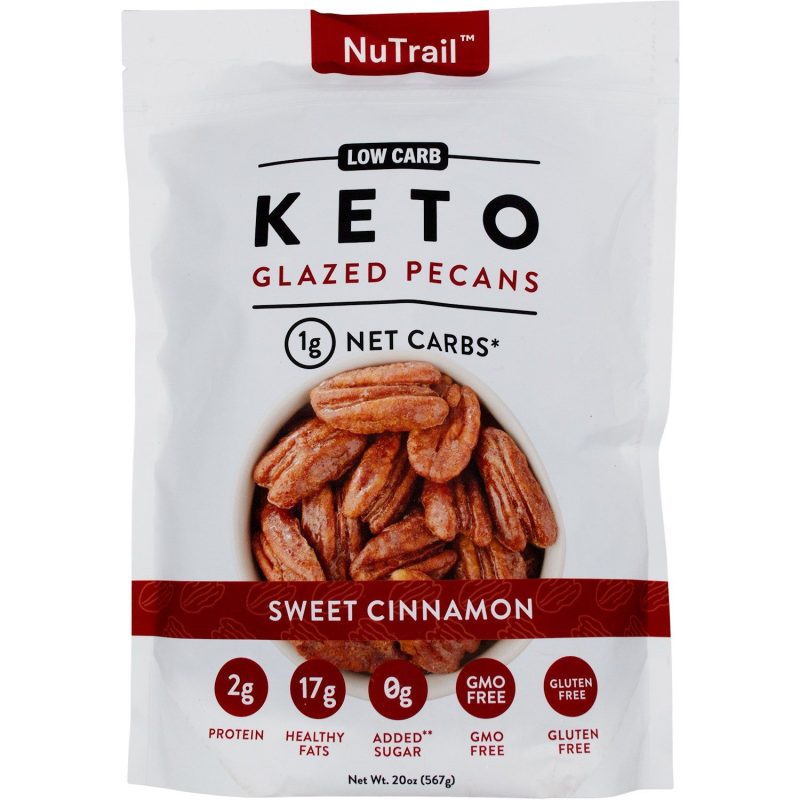 NuTrail Low Carb Keto Glazed Pecans NuTrail Pecans 20 Ounce