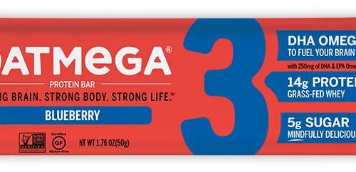 Oatmega Grass-fed Whey Protein Bars Oatmega Blueberry 1.76 Ounce 