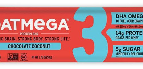 Oatmega Grass-fed Whey Protein Bars Oatmega Chocolate Coconut 1.76 Ounce 