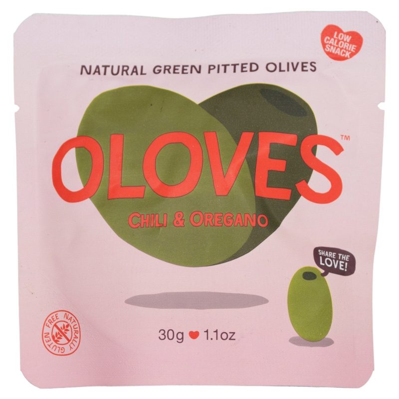 OLOVES Natural Whole Pitted Olives Elma Farms Chili & Oregano 1.1 Ounce