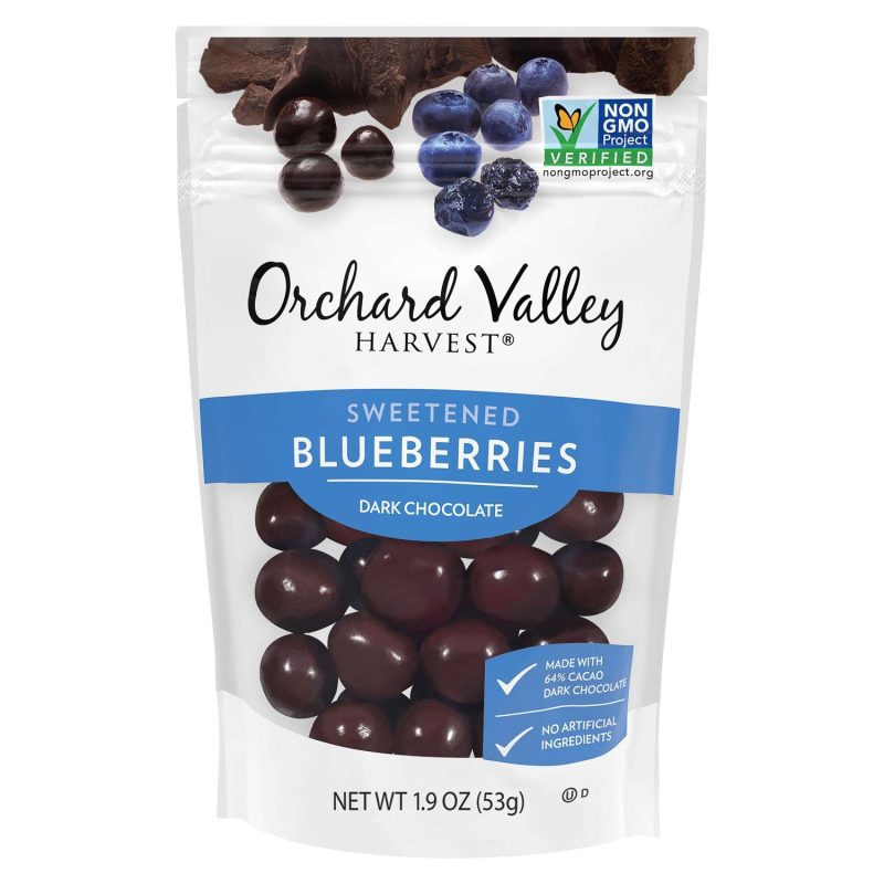 Orchard Valley Harvest Chocolate Covered Meltable Orchard Valley Harvest Dark Chocolate Blueberries 1.9 Ounce