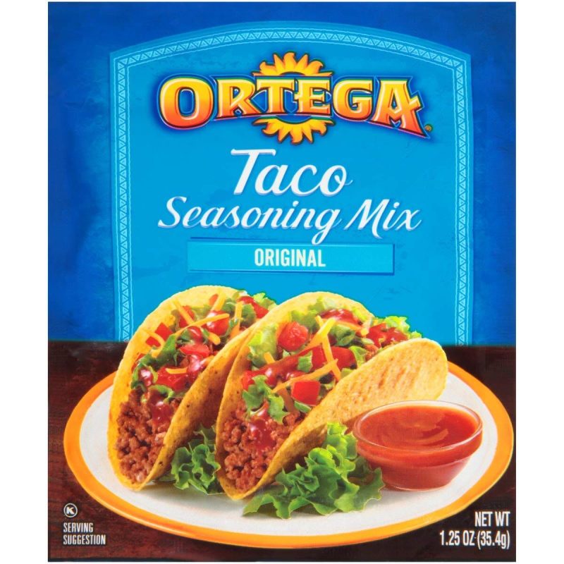 Ortega Taco Seasoning Packets Ortega Original 1.25 Ounce