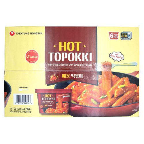 O’taste Hot Topokki Nongshim Hot 4.51 Oz-6 Count