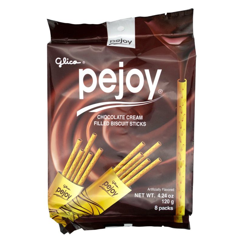 Pejoy Cream Filled Biscuit Sticks Glico Chocolate 4.24 Ounce