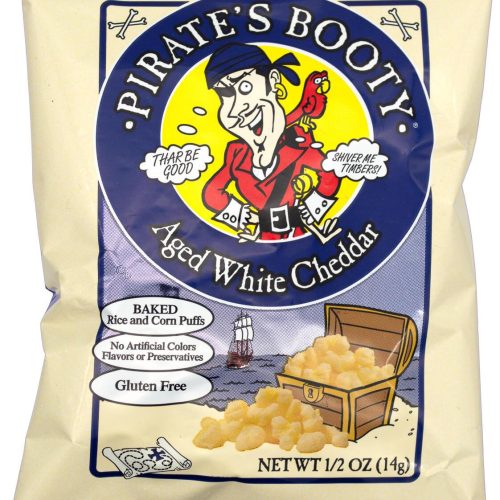 Pirate's Booty Snack Puffs, Aged White Cheddar, 0.5 Ounce Pirate's Booty