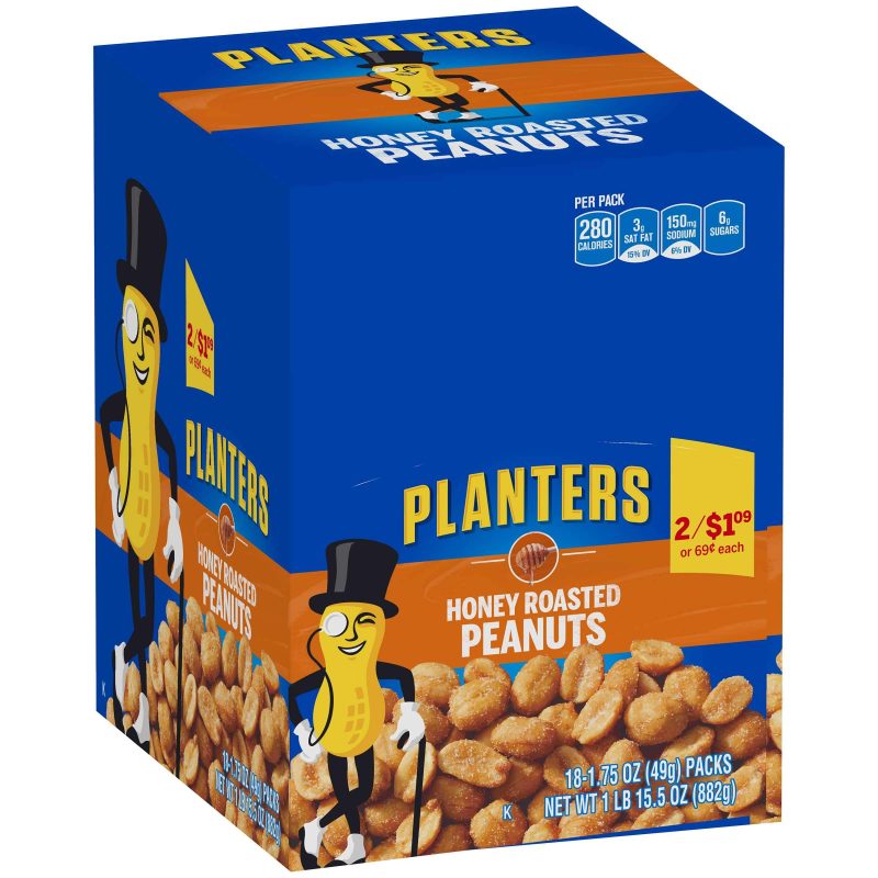 Planters Peanuts Planters Honey Roasted 1.75 Oz-18 Count