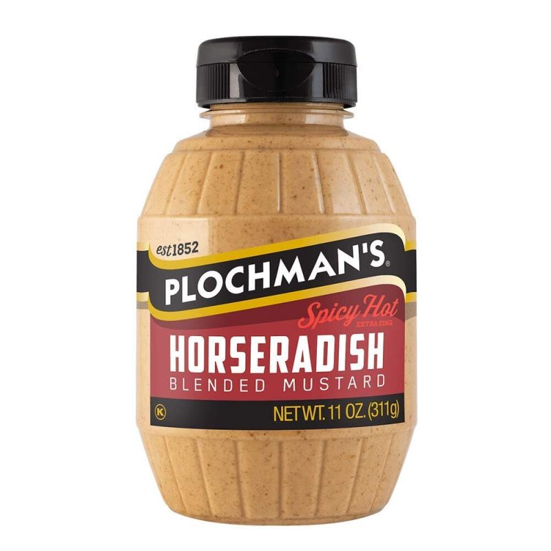 Plochman's Spicy Horseradish Mustard Bottle Plochman's Original 11 Ounce