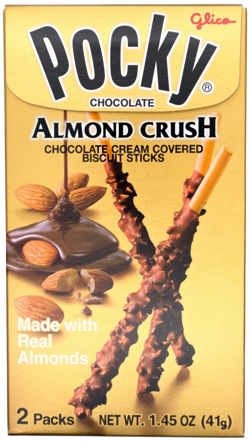 Pocky Cream Covered Biscuit Sticks Glico Almond Crush 1.45 Ounce