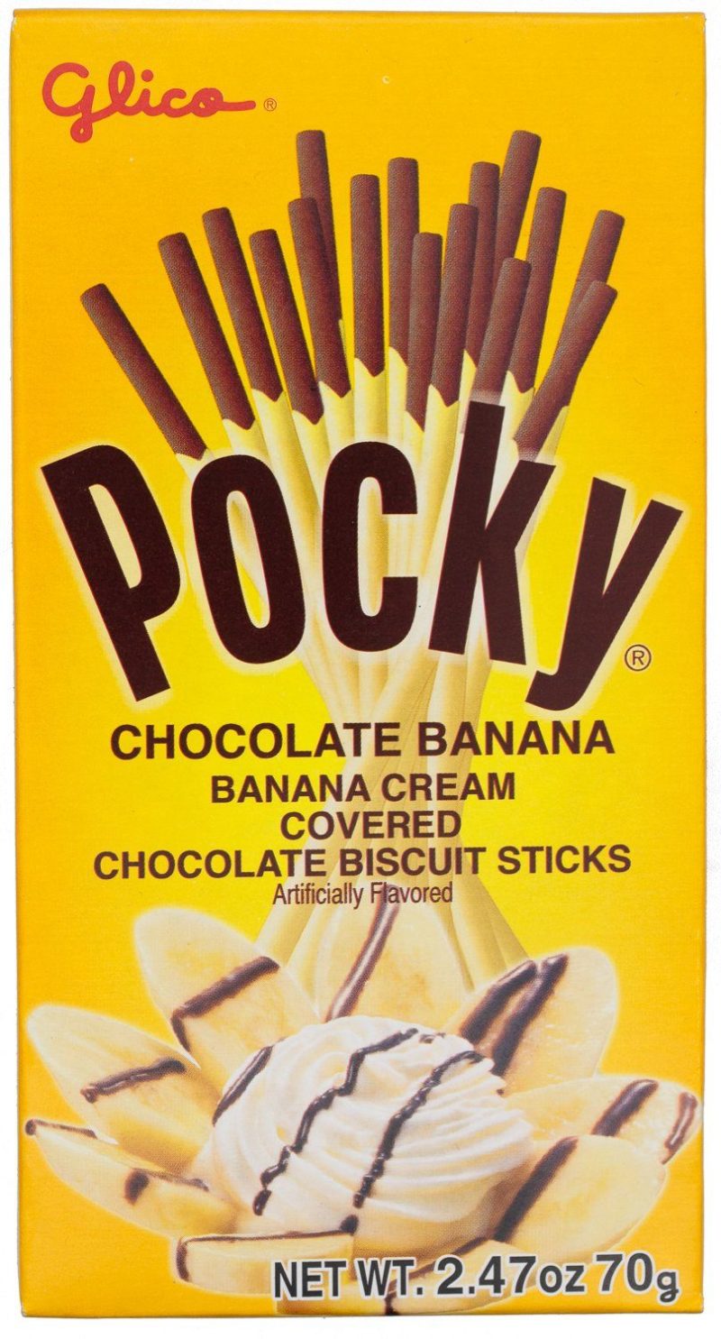 Pocky Cream Covered Biscuit Sticks Glico Chocolate Banana 2.47 Ounce