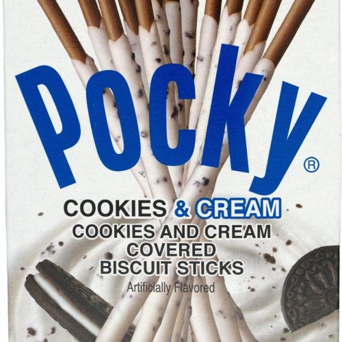 Pocky Cream Covered Biscuit Sticks Glico Cookies & Cream 2.47 Ounce 