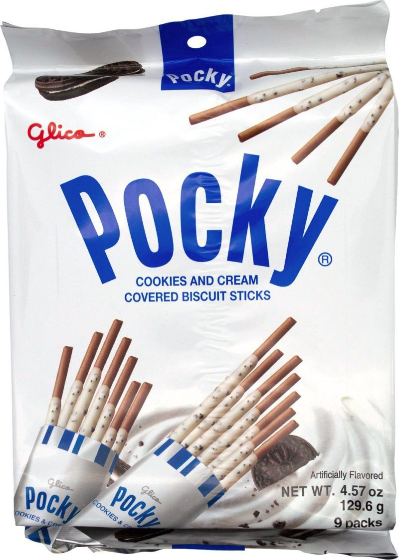 Pocky Cream Covered Biscuit Sticks Glico Cookies & Cream 4.57 Ounce