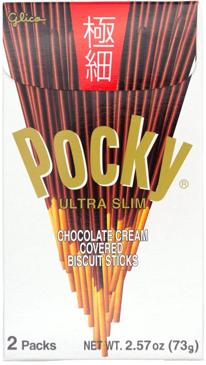 Pocky Cream Covered Biscuit Sticks Glico Gokuboso/Ultra Thin 2.57 Ounce