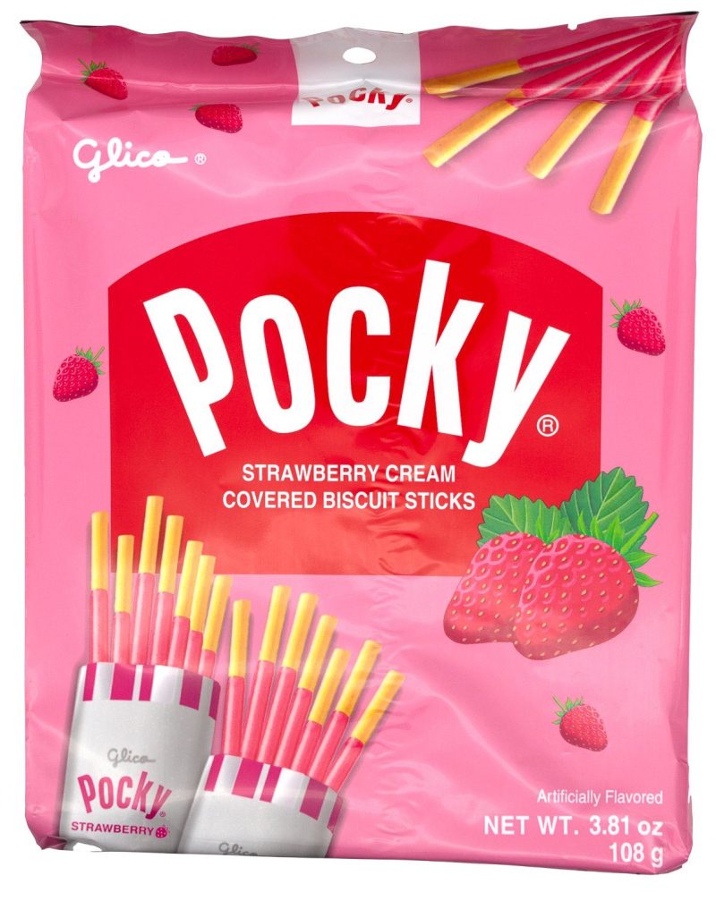 Pocky Cream Covered Biscuit Sticks Glico Strawberry 3.81 Ounce