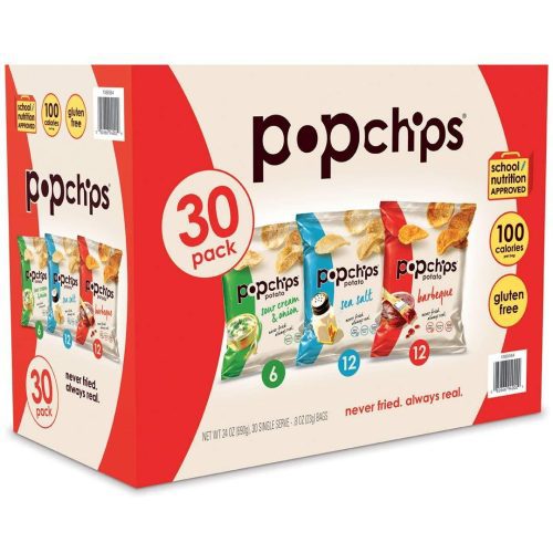 Popchips Potato Chips Popchips Variety 0.8 Oz-30 Ct