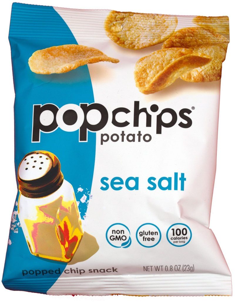 popchips potato chips sea salt 08 ounce popchips 908511