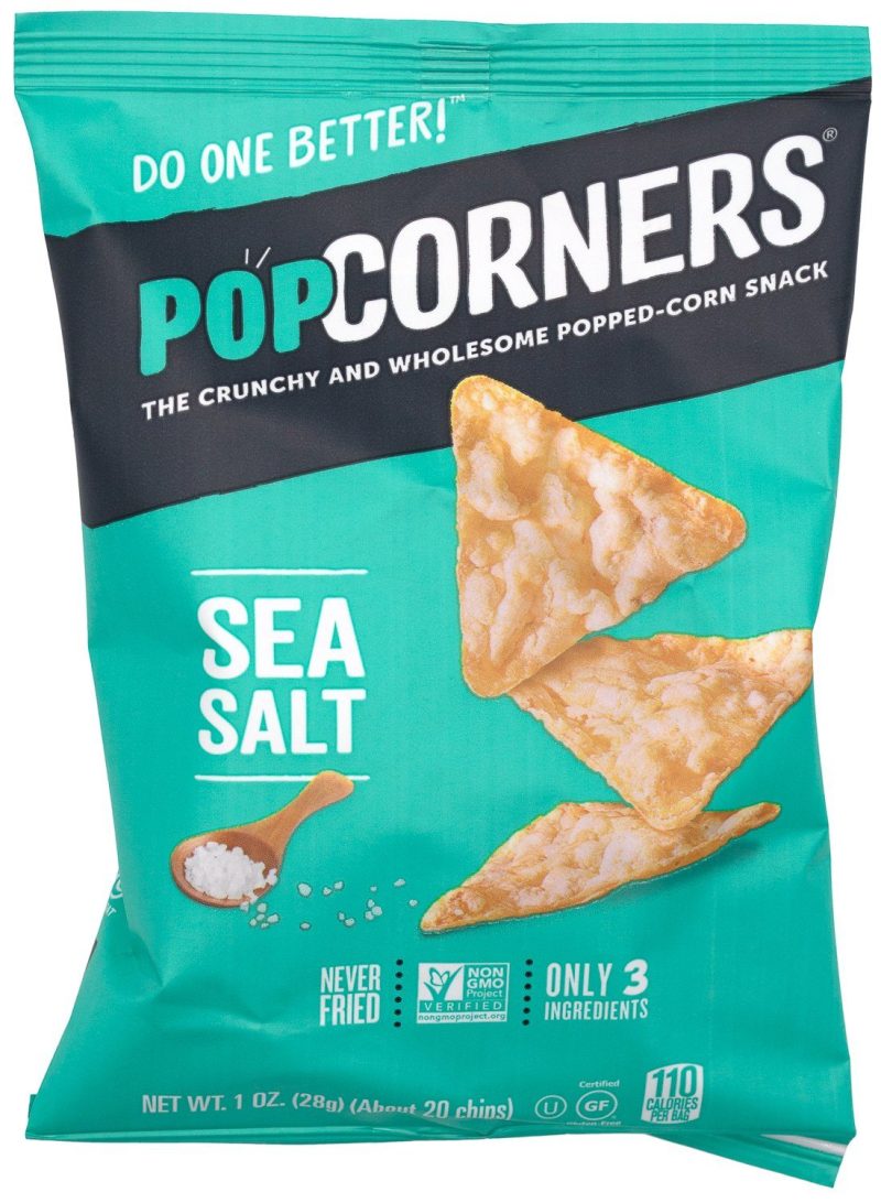 Popcorners - The Crunchy and Wholesome Popped-corn Snack Popcorners Sea Salt 1 Ounce