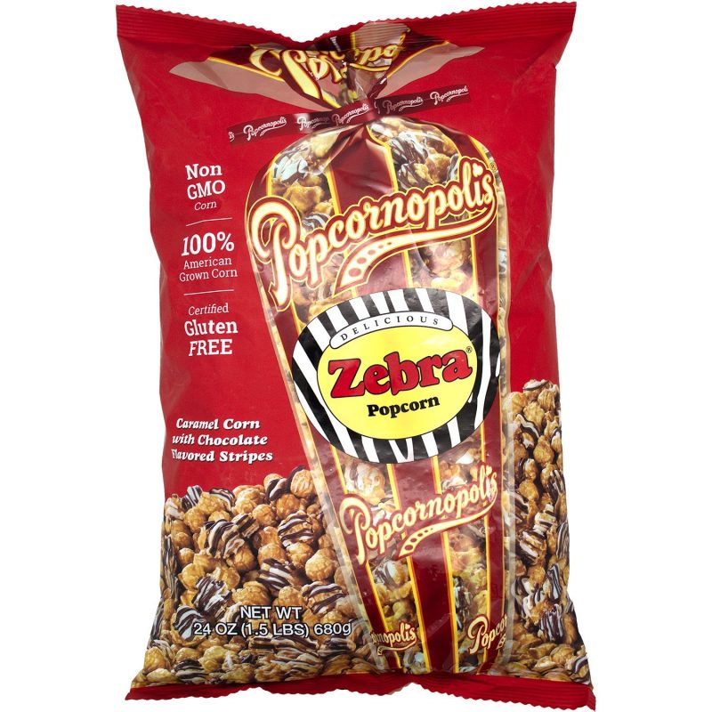 Popcornopolis Gourmet Popcorn Popcornopolis Zebra 24 Ounce