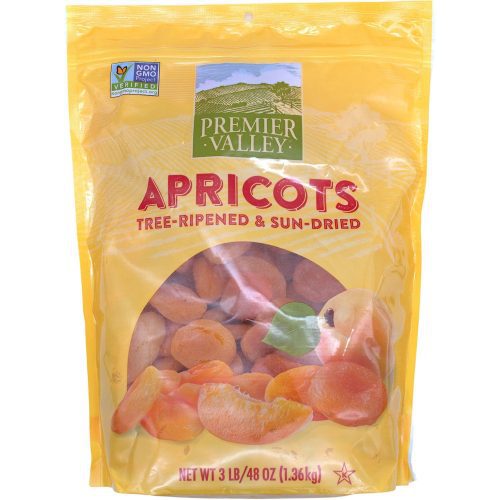 Premier Valley Tree-Ripened & Sun-Dried Apricots Premier Valley Original 48 Ounce