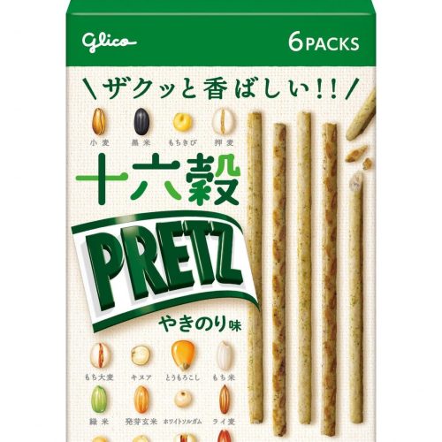 Pretz Biscuit Sticks Glico 16 Grain Yakinori 2.21 Oz-5 Count 