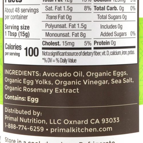 primal kitchen mayo with avocado oil primal kitchen 493039