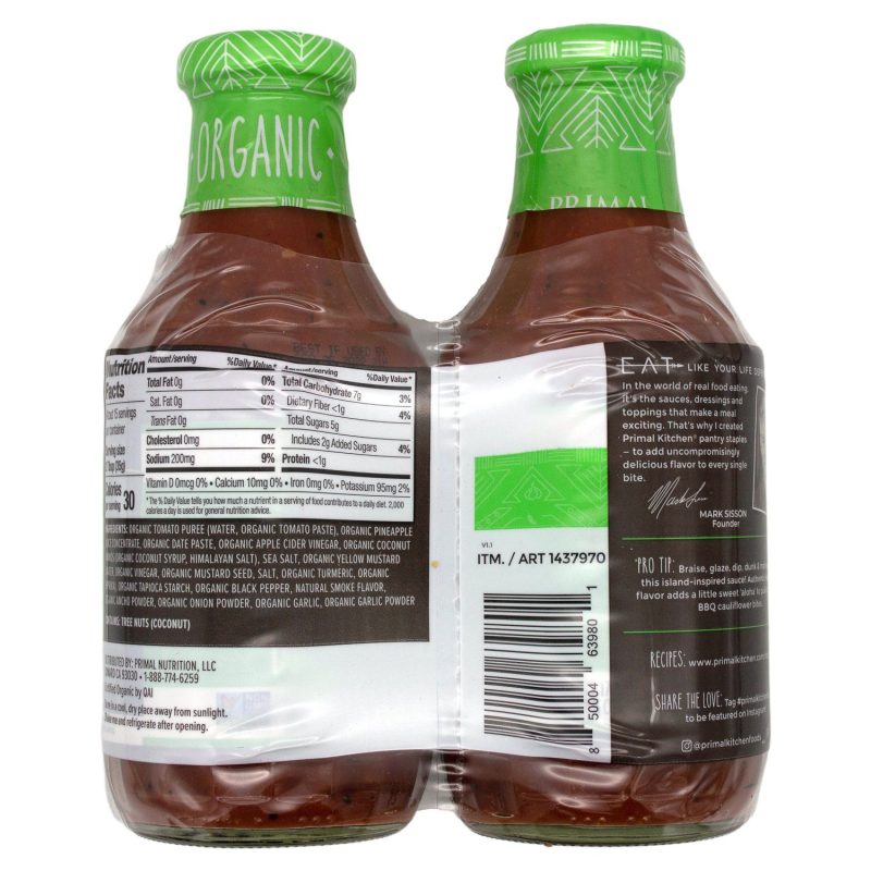 primal kitchen organic bbq sauce primal kitchen 929240