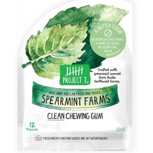 Project 7 Clean Chewing Gum Project 7 Spearmint Farms 0.53 Ounce 