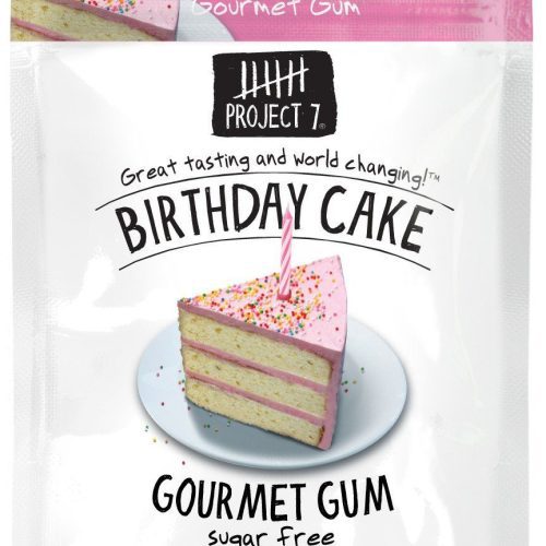 Project 7 Gourmet Gum Sugar Free Snackathon Foods Birthday Cake 0.53 Ounce