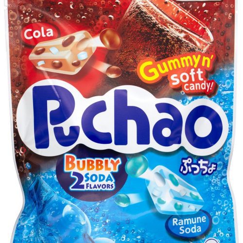 Puchao Gummy n' Soft Candy Puchao Bubbly 2 Soda Flavors 3.53 Ounce