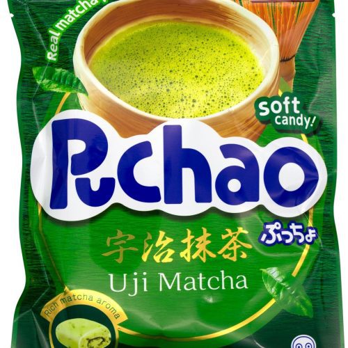 Puchao Gummy n' Soft Candy Puchao Uji Matcha (Green Tea) 3.17 Ounce 