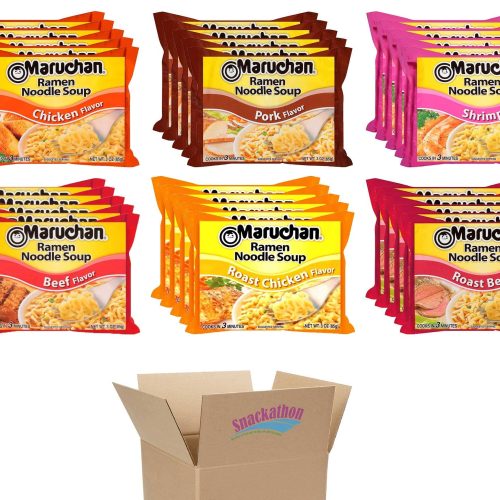 Ramen Noodle Soup Snackathon 6 Flavors 3 Ounce (Pack of 30) 