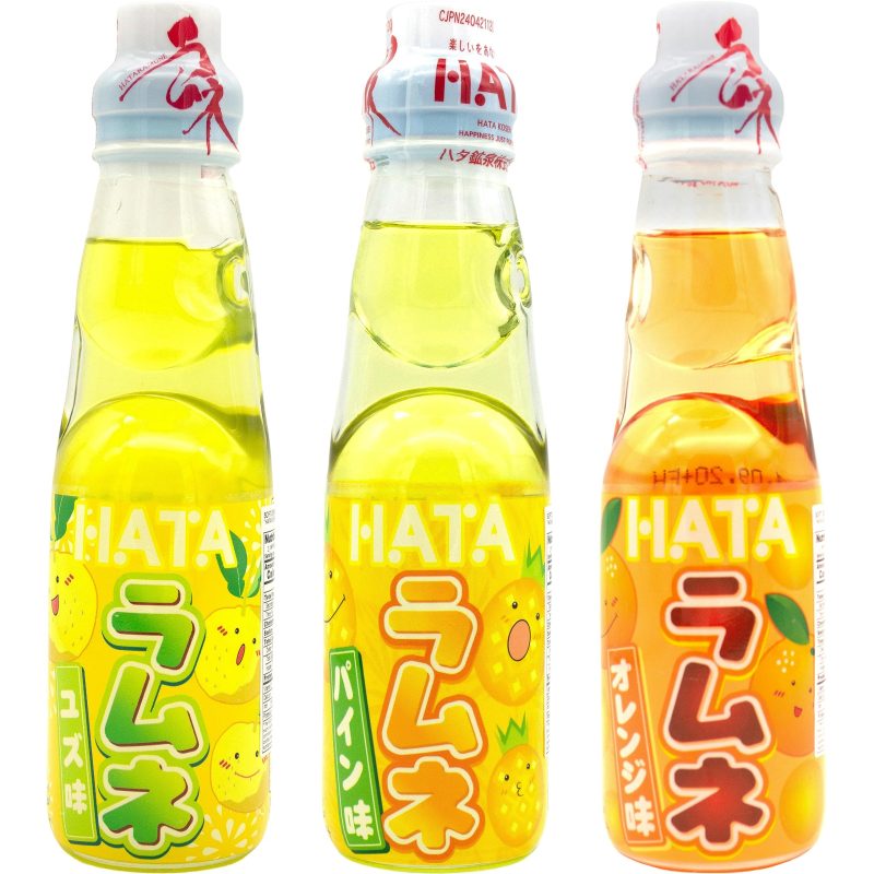 ramune japanese soda 3 citrus variety yuzu orange pineapple 676 fluid ounce each snackathon 593177