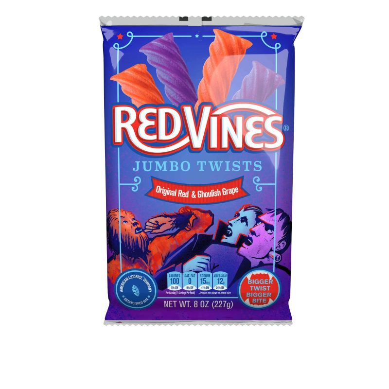 Red Vines Twists Snackathon Foods Jumbo Original & Ghoulish 8 Ounce