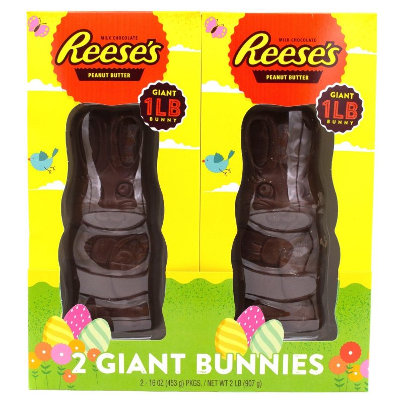 Reese's Giant Bunnies Meltable Reese's Milk Chocolate Peanut Butter 16 Oz-2 Count