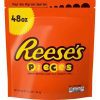 Reese's Pieces, Peanut Butter Candy, 48 Ounce Reese's