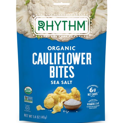 Rhythm Organic Cauliflower Bites Rhythm Superfoods Sea Salt 1.4 Ounce 