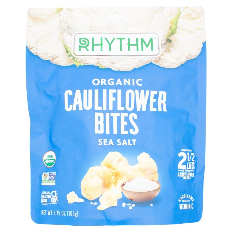 Rhythm Organic Cauliflower Bites Rhythm Superfoods Sea Salt 5.75 Ounce