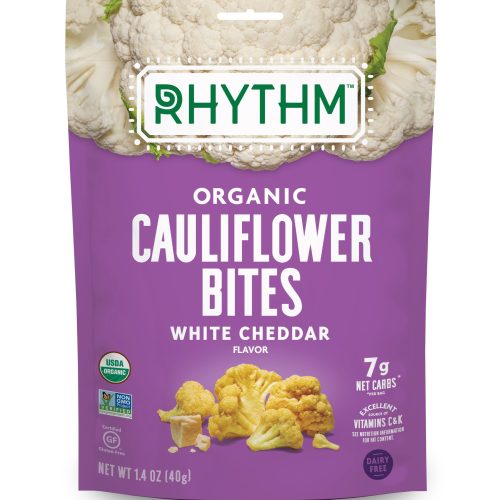 Rhythm Organic Cauliflower Bites Rhythm Superfoods White Cheddar 1.4 Ounce 