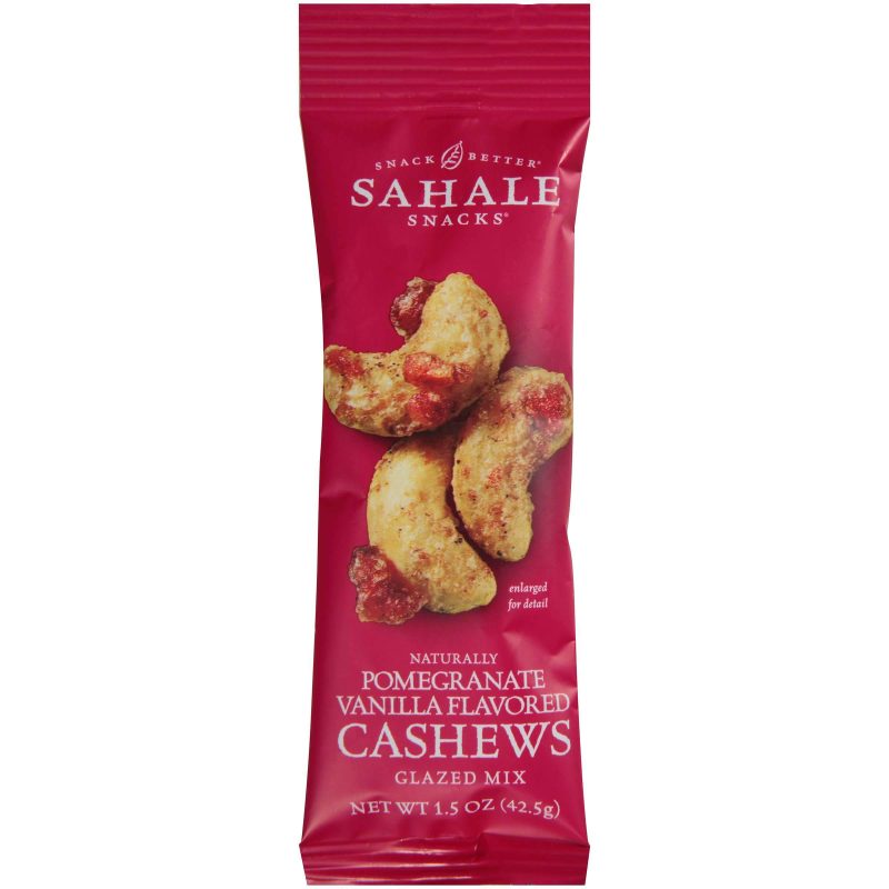 Sahale Snacks Glazed Mixes Sahale Snacks Pomegranate Vanilla Flavored Cashews 1.5 Ounce