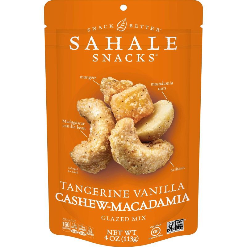 Sahale Snacks Glazed Mixes Sahale Snacks Tangerine Vanilla Cashew-Macadamia 4 Ounce